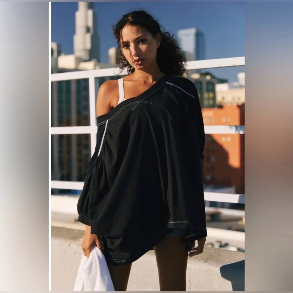 New FP Movement by Free People Field Tee ~ Black - Picture 4 of 13